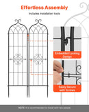 VEVOR dārza režģis augiem 152 × 40,5 cm, 4 gab., pulverkrāsots metāla režģis ar ērtu savienošanas konstrukciju, augu balsts ziediem, dārzeņiem un rozēm