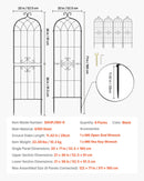VEVOR dārza režģis augiem 180 × 52,5 cm, 6 gab., pulverkrāsots metāla režģis ar ērtu savienošanas konstrukciju, augu balsts ziediem, dārzeņiem un rozēm