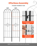 VEVOR dārza režģis augiem 220 × 52,5 cm, 4 gab., pulverkrāsots metāla režģis ar ērtu savienošanas konstrukciju, augu balsts ziediem, dārzeņiem un rozēm