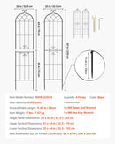 VEVOR dārza režģis augiem 220 × 52,5 cm, 4 gab., pulverkrāsots metāla režģis ar ērtu savienošanas konstrukciju, augu balsts ziediem, dārzeņiem un rozēm