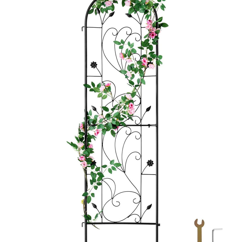 VEVOR dārza režģis kāpjošiem augiem 152,4 × 38,1 cm, rūsas izturīgs metāla režģis rozēm, klematēm un gurķiem, dekoratīvs augsts augu balsts dārzam, pagalmam un zālienam