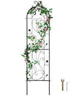 VEVOR dārza režģis kāpjošiem augiem 152,4 × 38,1 cm, rūsas izturīgs metāla režģis rozēm, klematēm un gurķiem, dekoratīvs augsts augu balsts dārzam, pagalmam un zālienam