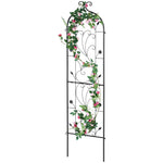 VEVOR dārza režģis kāpjošiem augiem 152,4 × 38,1 cm, rūsas izturīgs metāla režģis rozēm, klematēm un gurķiem, dekoratīvs augsts augu balsts dārzam, pagalmam un zālienam