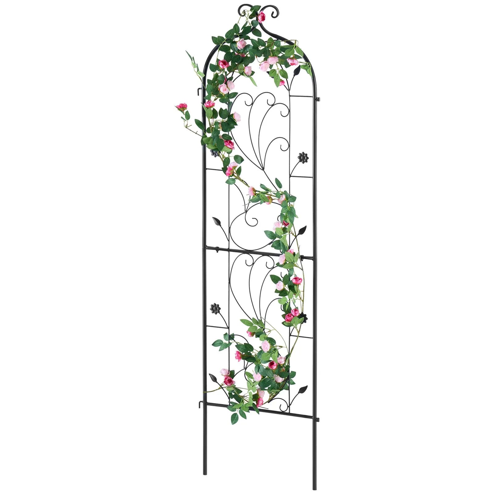 VEVOR dārza režģis kāpjošiem augiem 152,4 × 38,1 cm, rūsas izturīgs metāla režģis rozēm, klematēm un gurķiem, dekoratīvs augsts augu balsts dārzam, pagalmam un zālienam