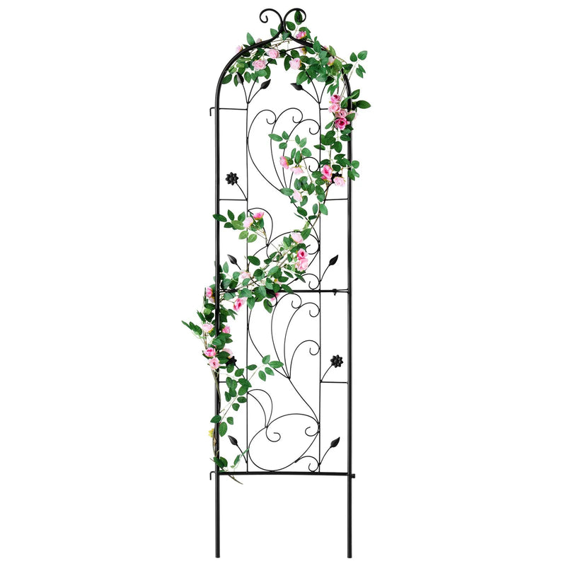 VEVOR dārza režģis kāpjošiem augiem 152,4 × 38,1 cm, rūsas izturīgs metāla režģis rozēm, klematēm un gurķiem, dekoratīvs augsts augu balsts dārzam, pagalmam un zālienam