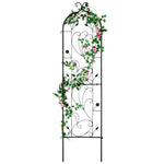 VEVOR dārza režģis kāpjošiem augiem 152,4 × 38,1 cm, rūsas izturīgs metāla režģis rozēm, klematēm un gurķiem, dekoratīvs augsts augu balsts dārzam, pagalmam un zālienam