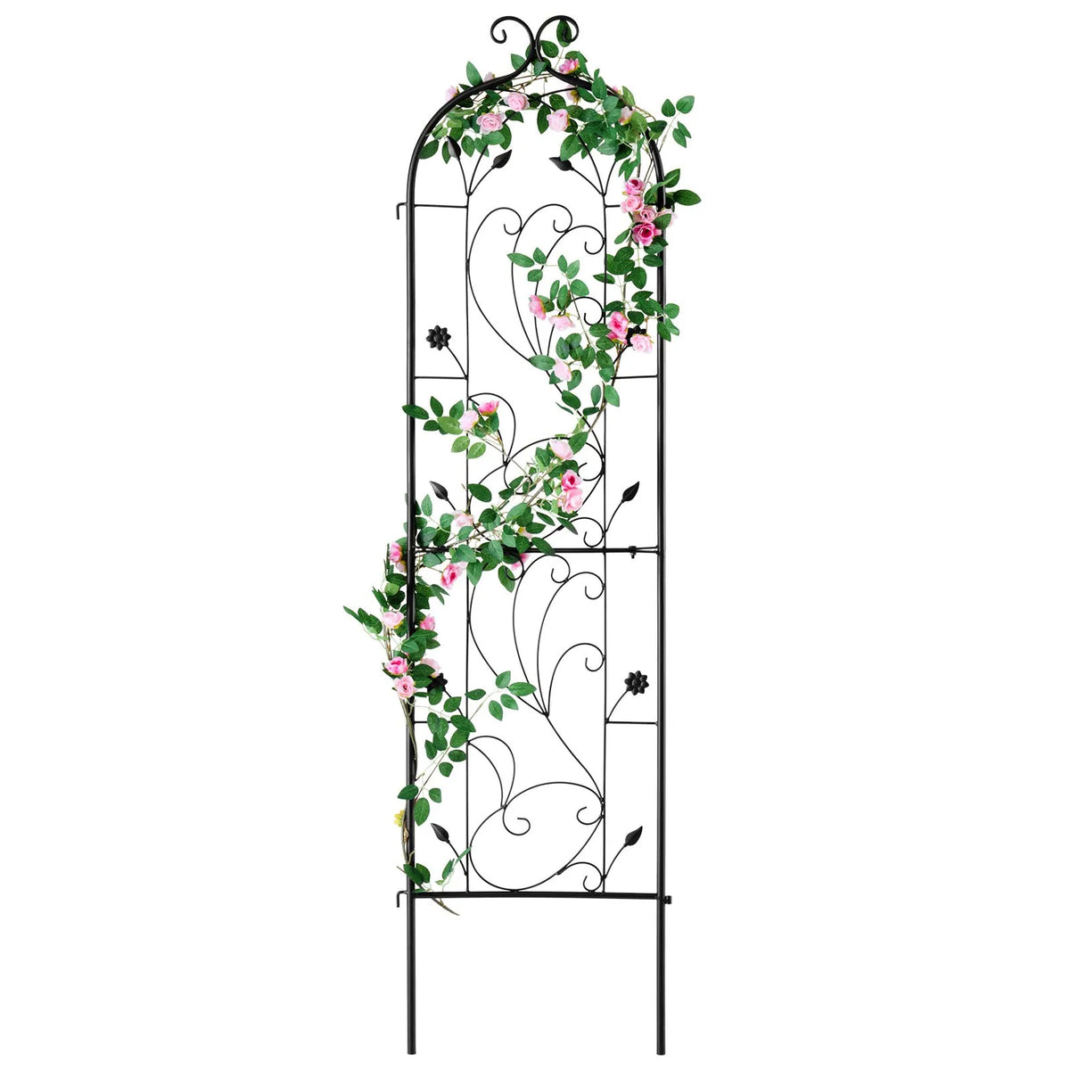 VEVOR dārza režģis kāpjošiem augiem 152,4 × 38,1 cm, rūsas izturīgs metāla režģis rozēm, klematēm un gurķiem, dekoratīvs augsts augu balsts dārzam, pagalmam un zālienam