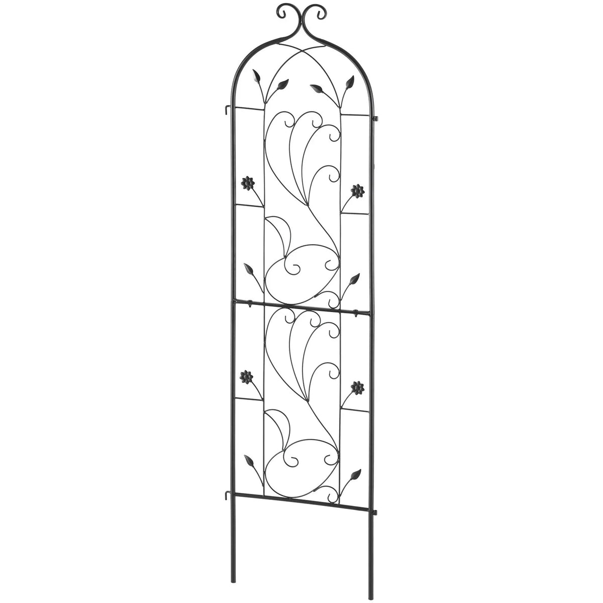 VEVOR dārza režģis kāpjošiem augiem 152,4 × 38,1 cm, rūsas izturīgs metāla režģis rozēm, klematēm un gurķiem, dekoratīvs augsts augu balsts dārzam, pagalmam un zālienam