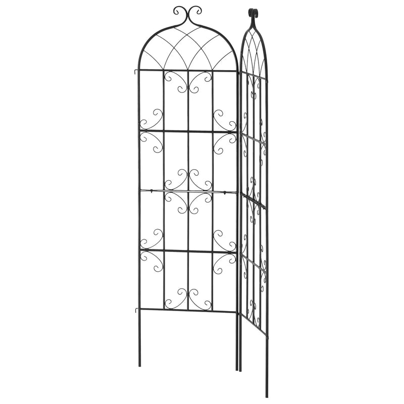 VEVOR dārza režģis kāpjošiem augiem 180 × 50,8 cm, 2 gab., rūsas izturīgs metāla dārza režģis rozēm, klematēm un gurķiem, dekoratīvs augu balsts dārzam, pagalmam un zālienam