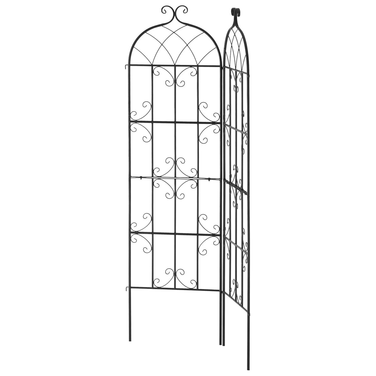 VEVOR dārza režģis kāpjošiem augiem 180 × 50,8 cm, 2 gab., rūsas izturīgs metāla dārza režģis rozēm, klematēm un gurķiem, dekoratīvs augu balsts dārzam, pagalmam un zālienam
