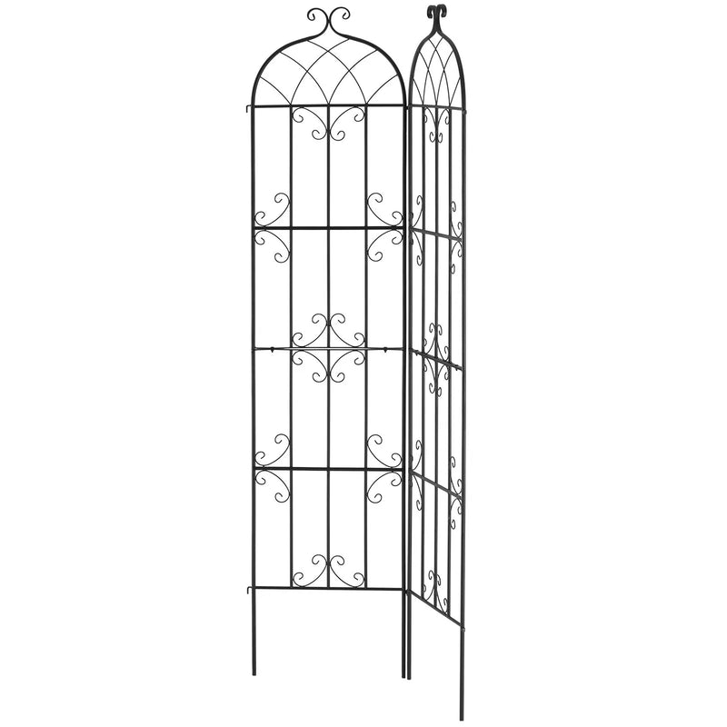 VEVOR dārza režģis kāpjošiem augiem 221 × 50,8 cm, 2 gab., rūsas izturīgs metāla dārza režģis rozēm, klematēm un gurķiem, dekoratīvs augu balsts dārzam, pagalmam un zālienam