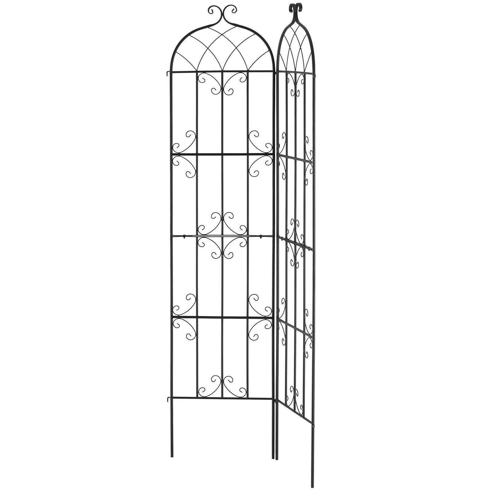VEVOR dārza režģis kāpjošiem augiem 221 × 50,8 cm, 2 gab., rūsas izturīgs metāla dārza režģis rozēm, klematēm un gurķiem, dekoratīvs augu balsts dārzam, pagalmam un zālienam