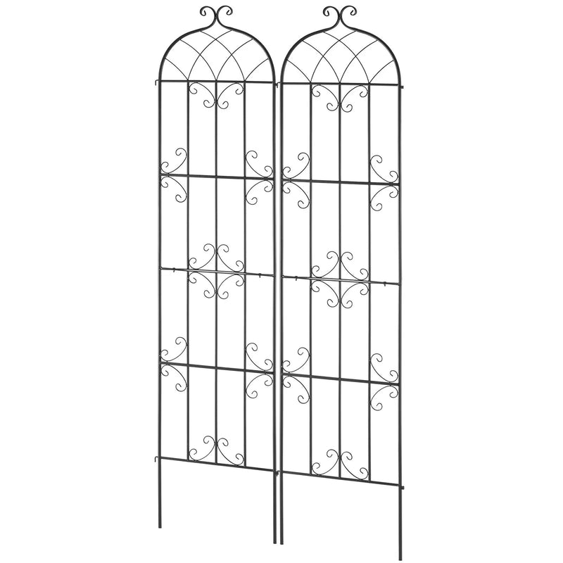 VEVOR dārza režģis kāpjošiem augiem 221 × 50,8 cm, 2 gab., rūsas izturīgs metāla dārza režģis rozēm, klematēm un gurķiem, dekoratīvs augu balsts dārzam, pagalmam un zālienam