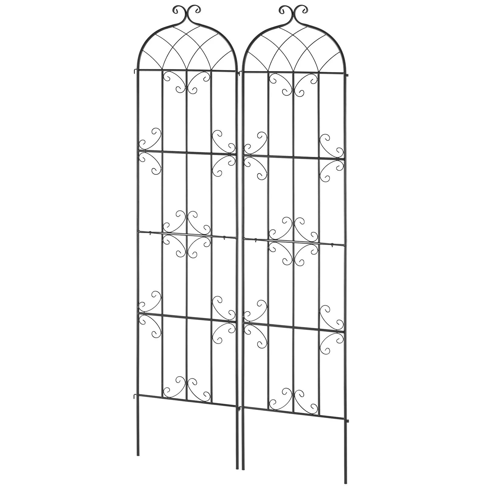 VEVOR dārza režģis kāpjošiem augiem 221 × 50,8 cm, 2 gab., rūsas izturīgs metāla dārza režģis rozēm, klematēm un gurķiem, dekoratīvs augu balsts dārzam, pagalmam un zālienam