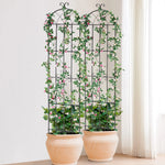 VEVOR dārza režģis kāpjošiem augiem 221 × 50,8 cm, 4 gab., rūsas izturīgs metāla dārza režģis rozēm, klematēm un gurķiem, dekoratīvs augu balsts dārzam, pagalmam un zālienam