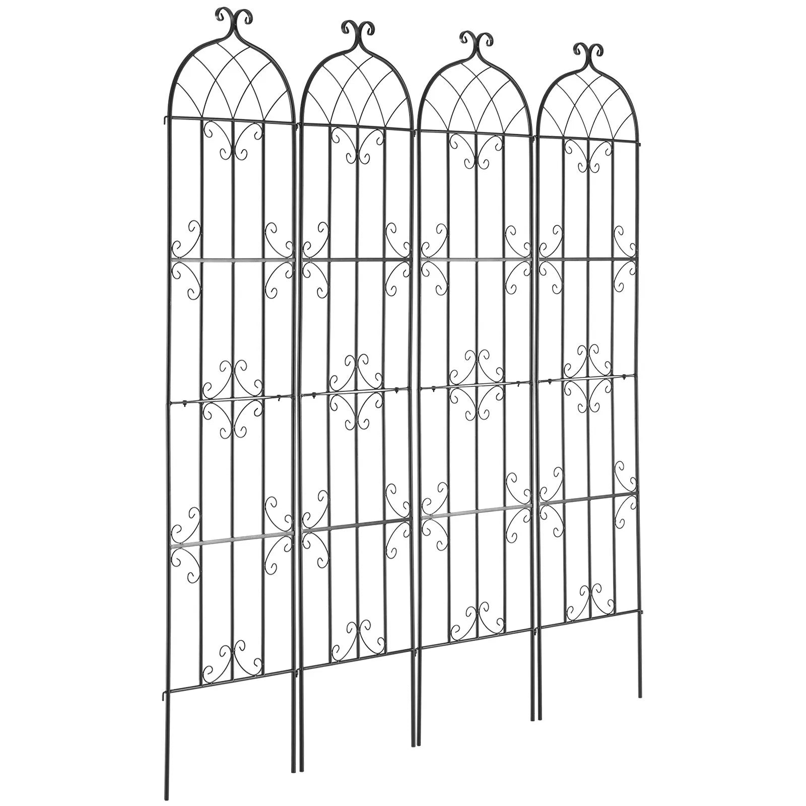 VEVOR dārza režģis kāpjošiem augiem 221 × 50,8 cm, 4 gab., rūsas izturīgs metāla dārza režģis rozēm, klematēm un gurķiem, dekoratīvs augu balsts dārzam, pagalmam un zālienam