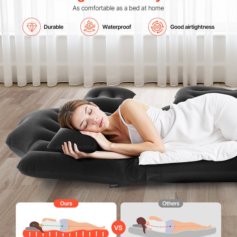 Надувной автомобильный матрас VEVOR для кемпинга и путешествий - подходит для внедорожников, MPV, седанов