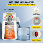 4L VEVOR 750W 220V Tīra Ūdens Destilators – 1L/h Ūdens Attīrītājs ar Filtru