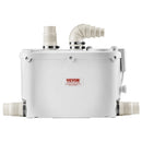 VEVOR kanalizācijas smalcinātājsūknis 500 W, plūsma līdz 110 l/min, pacelšanas augstums līdz 8 m, ar 4 ūdens ieplūdēm, notekūdeņu pacelšanas iekārta virtuvei, pagrabam, dušai, izlietnei, veļas mazgātavai un vannai
