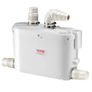 VEVOR kanalizācijas smalcinātājsūknis 500 W, plūsma līdz 110 l/min, pacelšanas augstums līdz 8 m, ar 4 ūdens ieplūdēm, notekūdeņu pacelšanas iekārta virtuvei, pagrabam, dušai, izlietnei, veļas mazgātavai un vannai