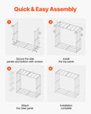 VEVOR āra malkas statīvs ar slīpu jumtu, garums 1,85 m, malkas uzglabāšanas ietilpība ~0,9 m³, maksimālā slodze 299 kg, pulverkrāsots metāla statīvs kamīnam, terasei, pagalmam un dārzam