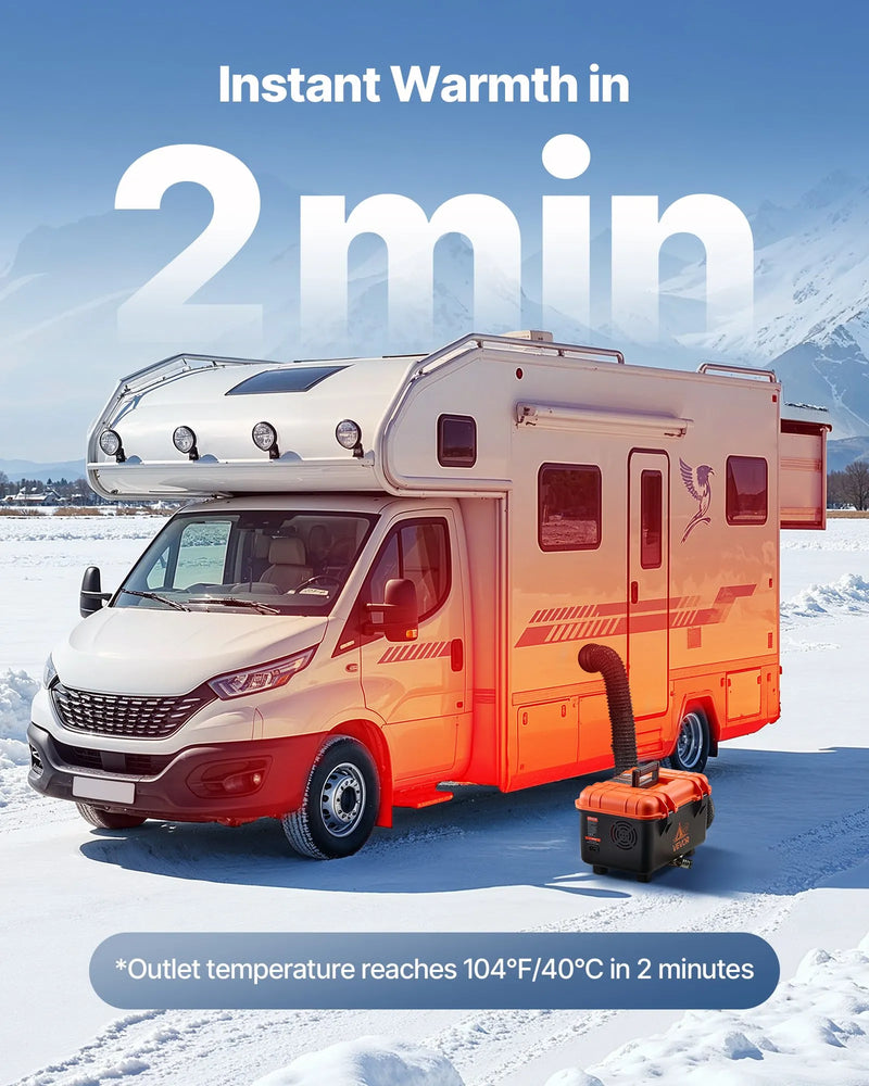 Dīzeļdegvielas sildītājs, 8 kW, 220V un DC 12 V, pārnēsājams viengabala gaisa sildītājs ar tālvadību un LCD ekrānu, ātra uzsildīšana, zems trokšņa līmenis, 4 l degvielas tvertne, piemērots kravas auto, furgoniem, kemperiem un garāžām