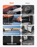 Dīzeļdegvielas sildītājs, 8 kW, 220V un DC 12 V, pārnēsājams viengabala gaisa sildītājs ar tālvadību un LCD ekrānu, ātra uzsildīšana, zems trokšņa līmenis, 4 l degvielas tvertne, piemērots kravas auto, furgoniem, kemperiem un garāžām