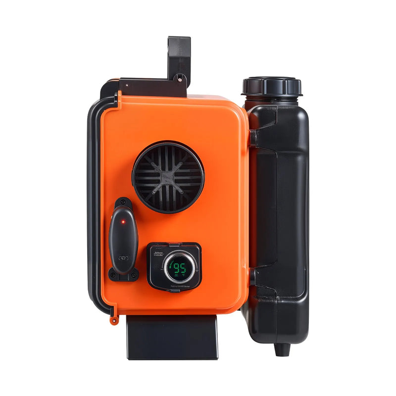 Dīzeļdegvielas sildītājs, 8 kW, 220V un DC 12 V, pārnēsājams viengabala gaisa sildītājs ar tālvadību un LCD ekrānu, ātra uzsildīšana, zems trokšņa līmenis, 4,5 l degvielas tvertne, piemērots kravas auto, furgoniem un kemperiem