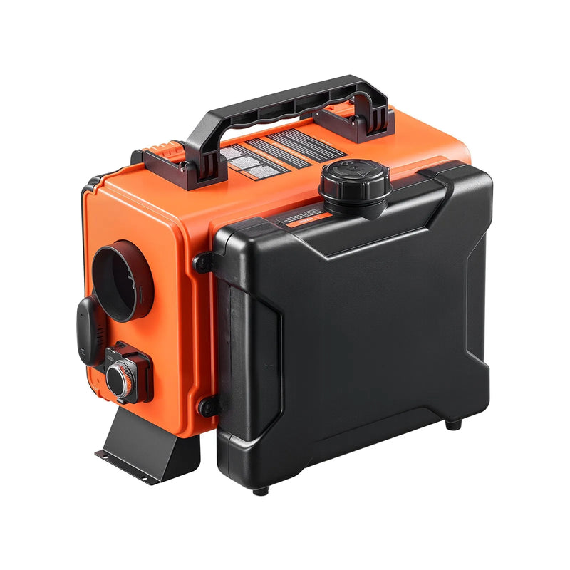 Dīzeļdegvielas sildītājs, 8 kW, 220V un DC 12 V, pārnēsājams viengabala gaisa sildītājs ar tālvadību un LCD ekrānu, ātra uzsildīšana, zems trokšņa līmenis, 4,5 l degvielas tvertne, piemērots kravas auto, furgoniem un kemperiem