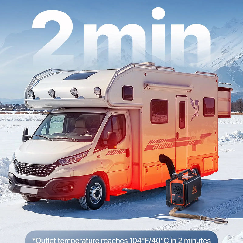 Dīzeļdegvielas sildītājs, 8 kW, 220V un DC 12 V, pārnēsājams viengabala gaisa sildītājs ar tālvadību un LCD ekrānu, ātra uzsildīšana, zems trokšņa līmenis, 4,5 l degvielas tvertne, piemērots kravas auto, furgoniem un kemperiem