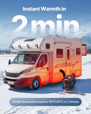 Dīzeļdegvielas sildītājs, 8 kW, 220V un DC 12 V, pārnēsājams viengabala gaisa sildītājs ar tālvadību un LCD ekrānu, ātra uzsildīšana, zems trokšņa līmenis, 4,5 l degvielas tvertne, piemērots kravas auto, furgoniem un kemperiem