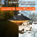 VEVOR piekaramais terases sildītājs 2000 W, elektriskais infrasarkanais sildītājs ar tālvadības pulti, piemērots lietošanai iekštelpās un ārā, IP34 aizsardzība, ar vilkšanas auklu un regulējamu ķēdi, paredzēts lievenim, terasei, ēdamistabai vai studijai