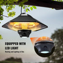 VEVOR piekaramais terases sildītājs 2000 W, elektriskais infrasarkanais sildītājs ar tālvadības pulti, piemērots lietošanai iekštelpās un ārā, IP34 aizsardzība, ar vilkšanas auklu un regulējamu ķēdi, paredzēts lievenim, terasei, ēdamistabai vai studijai