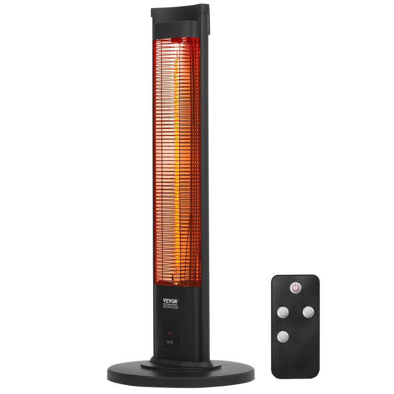 VEVOR 2000 W infrasarkanais elektriskais sildītājs ar tālvadību, 3 ātrumi, taimeris