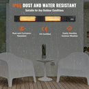 VEVOR 3000 W infrasarkanais elektriskais sildītājs ar tālvadību, 9 ātrumi, taimeris