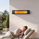 VEVOR infrasarkanais sildītājs 2500W, 3 režīmi, taimeris, melns