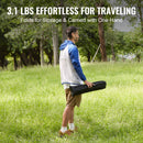 VEVOR saliekamais kempinga galds 56.4 x 40.4 cm, saliekams, ar somu, kvadrāta, melns