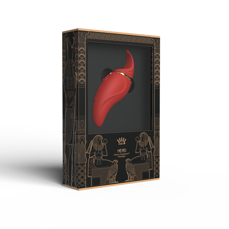 HERO ar aplikācijas vadību masāžas vibrējoša ierīce no LEGEND AURORA kolekcijas,sarkanā krāsa,skatīt aprakstu,diskrēta piegāde melnā iepakojumā
