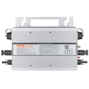 VEVOR tīklam pieslēdzams saules mikroinvertors, 600 W, saules mikroinvertors ar IP67 ūdensizturību, alumīnija sakausējuma korpuss, DC darba spriegums 18–50 V, ar lietotnes (APP) Wi-Fi antenu un barošanas kabeli, paredzēts saules paneļu sistēmām.
