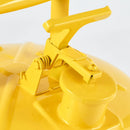 VEVOR drošības degvielas kanna 19 l, I tipa dīzeļdegvielas kanna dzeltenā krāsā ar nerūsējošā tērauda liesmas slāpētāju, pašnoslēdzošu vāku un PE piltuvi, oglekļa tērauda degvielas uzglabāšanas tvertne ar ergonomisku rokturi