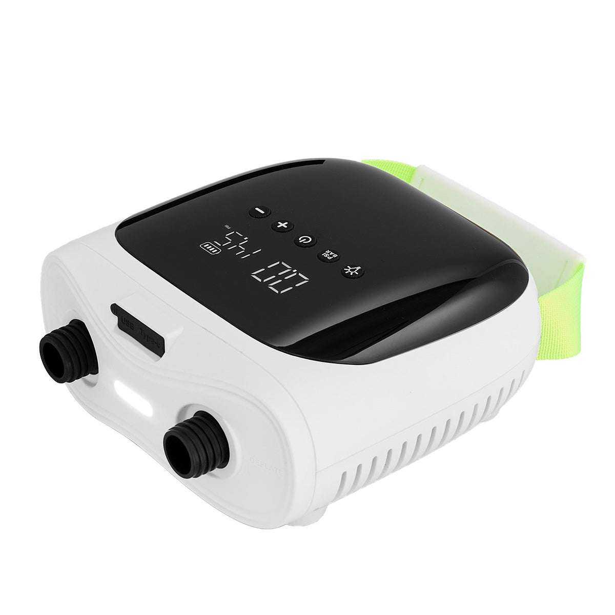 VEVOR SUP dēļa sūknis 20 PSI ar akumulatoru, divpakāpju piepūšanu un iztukšošanu, automātisku izslēgšanos piepūšamiem dēļiem, teltīm un matračiem