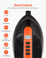 VEVOR SUP dēļa sūknis 20 PSI ar 70 l/min piepūšanas ātrumu, automātisku izslēgšanos un 12 V DC auto pieslēgumu piepūšamiem dēļiem, teltīm un matračiem