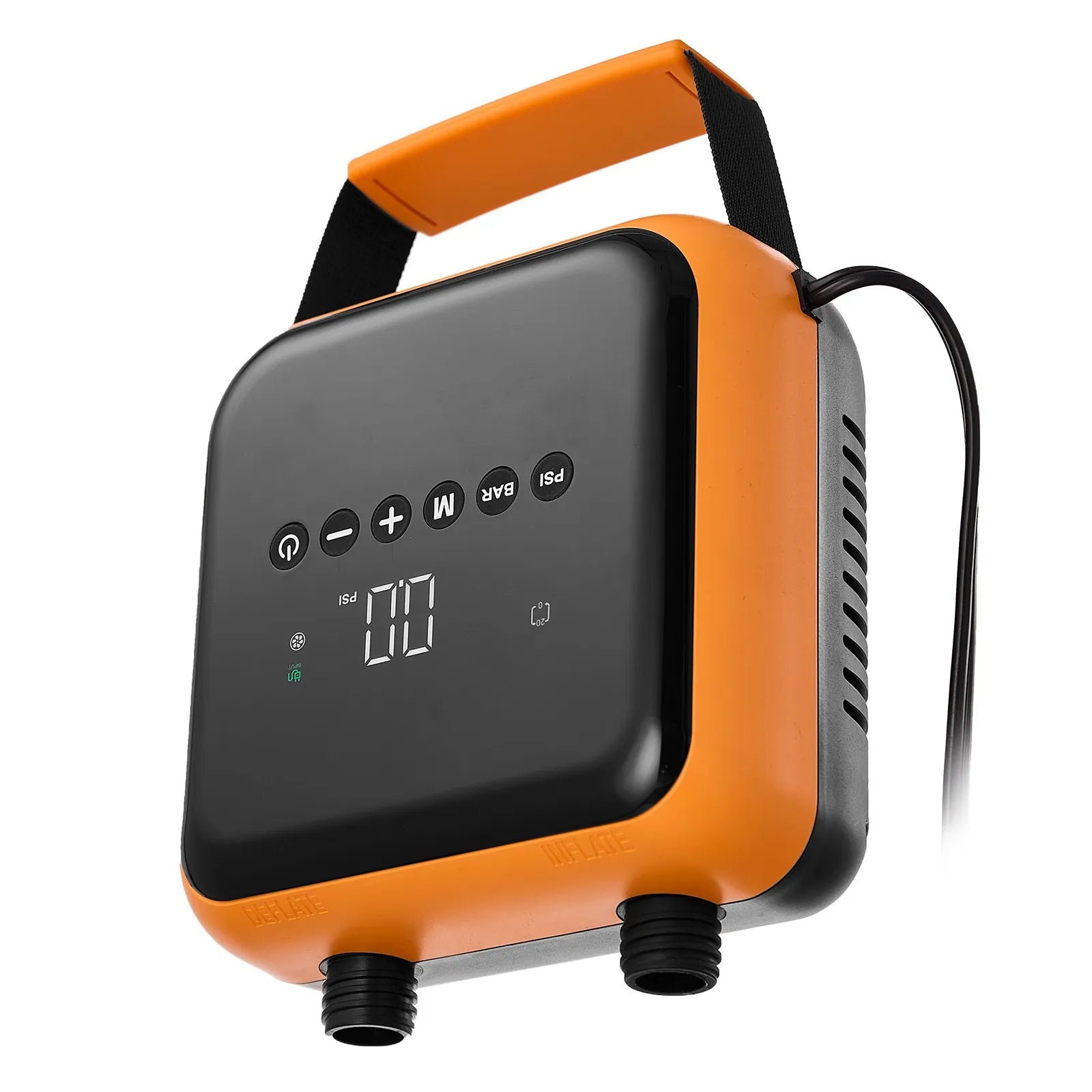 Насос для SUP-досок VEVOR 40 PSI с двухступенчатым нагнетанием и спусканием, автоматическим отключением и подключением к автомобильному источнику питания 12 В постоянного тока для надувных досок, палаток и матрасов