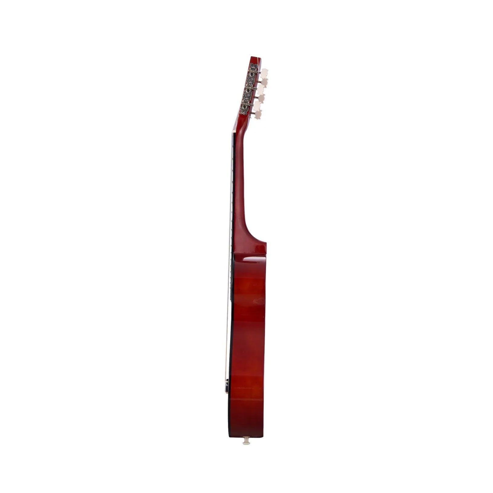 VEVOR 780 mm klasiskā basskoka ģitāra ar neilona stīgām, pilns iesācēju komplekts ar somu, siksnu, skaņotāju, stīgām, mediatoriem un kapo, saulrieta tonis