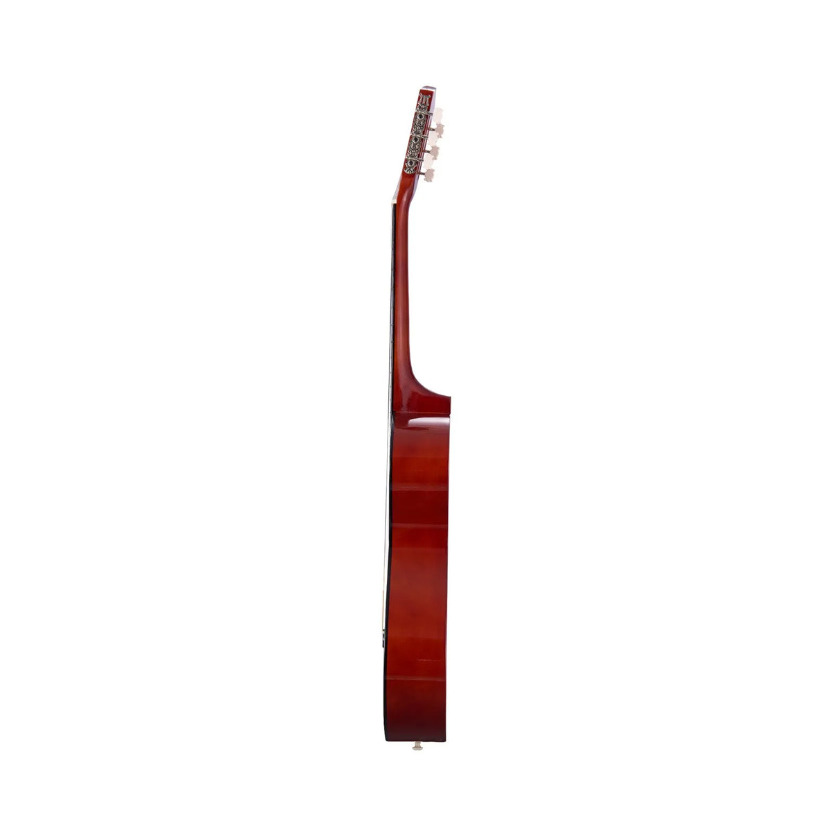 VEVOR klasiskā ģitāra 960 mm ar neilona stīgām, koka korpusu un iesācēju piederumu komplektu (soma, siksna, skaņotājs, stīgas, plektrs, kapo), ar saulrieta krāsojumu