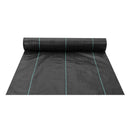 VEVOR nezāļu barjeras ainavu audums, 1 × 50 m smagās klases dārza nezāļu audums, austs PP nezāļu kontroles audums, piebraucamā ceļa audums, ģeotekstila audums ainavu veidošanai, zemes segums, nezāļu bloķēšanas paklājs, melns