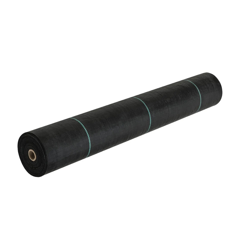 VEVOR nezāļu barjeras ainavu audums, 1 × 50 m smagās klases dārza nezāļu audums, austs PP nezāļu kontroles audums, piebraucamā ceļa audums, ģeotekstila audums ainavu veidošanai, zemes segums, nezāļu bloķēšanas paklājs, melns