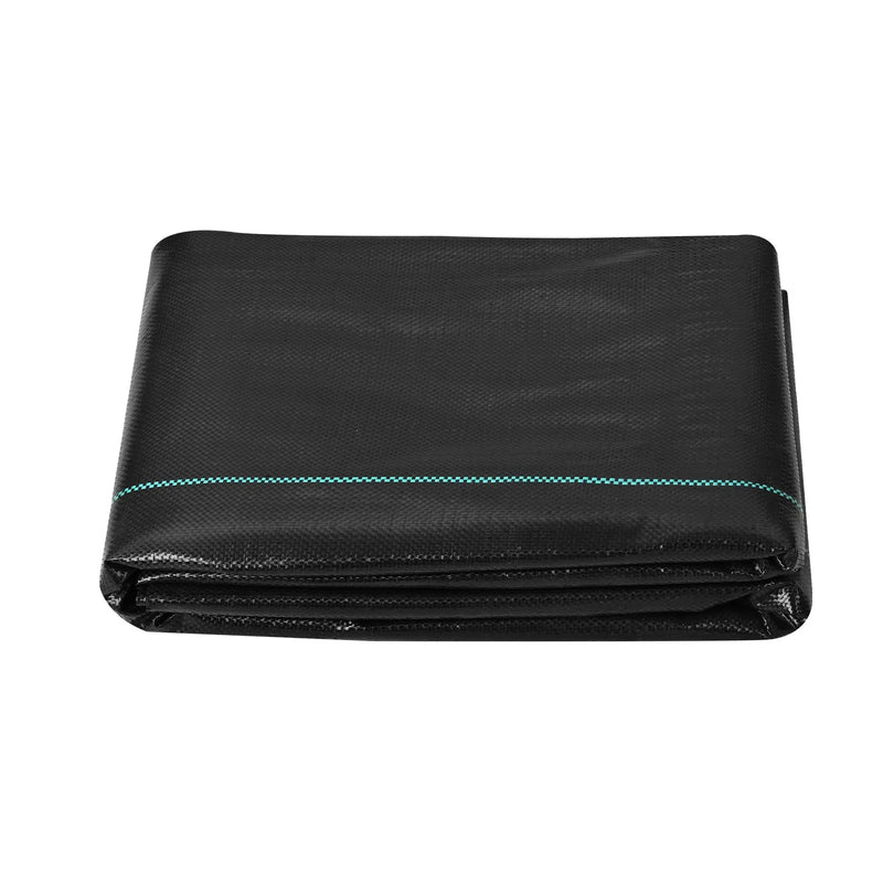 VEVOR Nezāļu ierobežošanas ainavu audums 1,22 x 15,24 m, pastiprināts austs PP dārza segums, ģeotekstils piebraucamajam ceļam un ainavu darbiem, zemes segums nezāļu kontrolei, melns