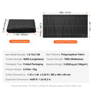 VEVOR Nezāļu ierobežošanas ainavu audums 1,22 x 15,24 m, pastiprināts austs PP dārza segums, ģeotekstils piebraucamajam ceļam un ainavu darbiem, zemes segums nezāļu kontrolei, melns