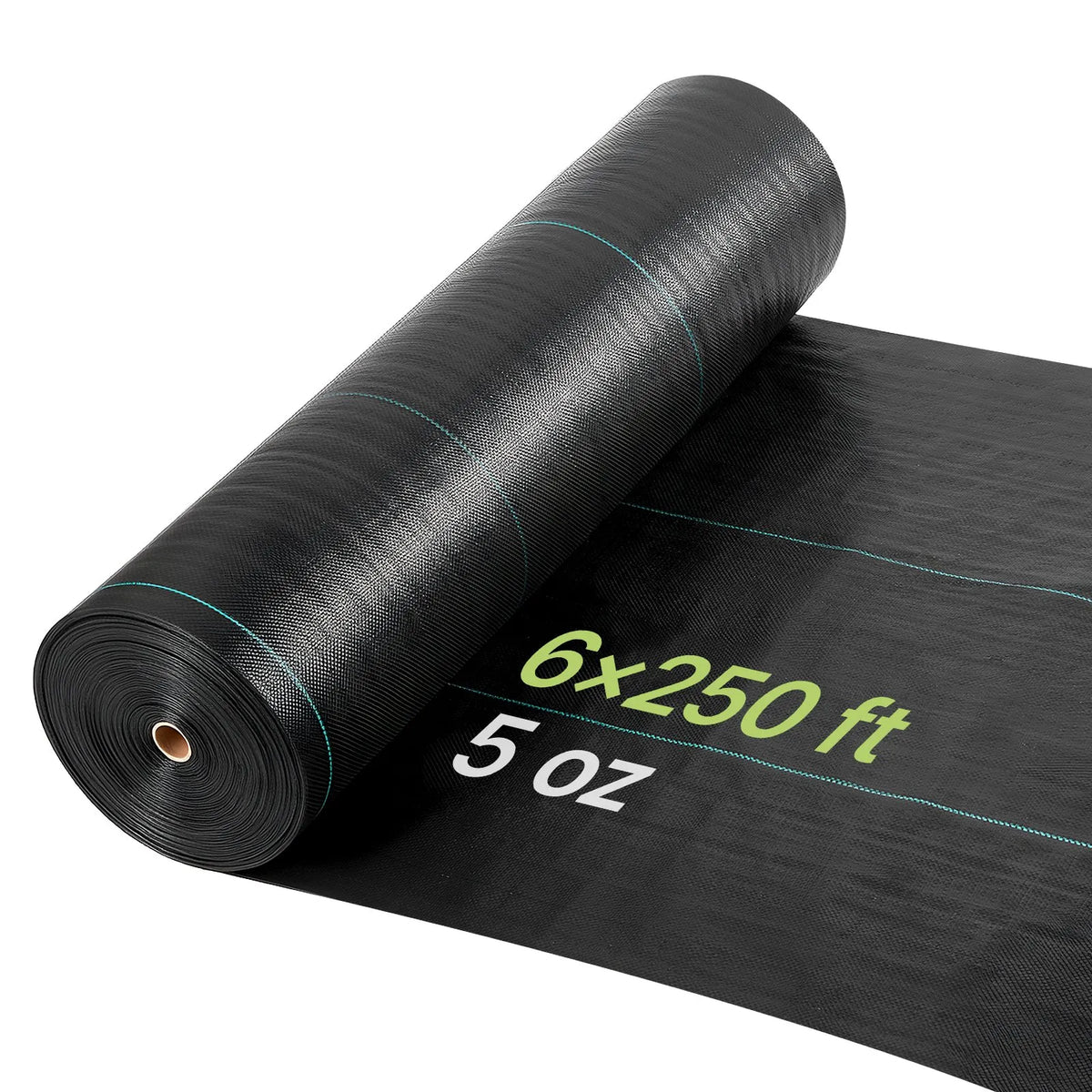 VEVOR nezāļu barjeras audums smagai slodzei, 1,8 x 76,2 m, 141,7 g/m² austs ainavu segums, nezāļu ierobežošanas pārklājums dārzam, ģeotekstila pamatne, melns